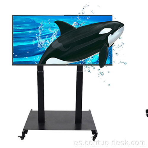 Soporte de monitor giratorio soporte extraíble tv tv monte de pared led negro altura ajustable tv stand